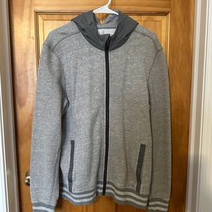 Mens lululemon athletica zip up hooded sweatshirt sz L grey